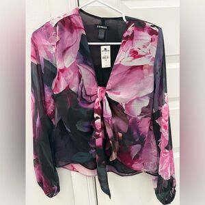 Express Pink and Black Dress